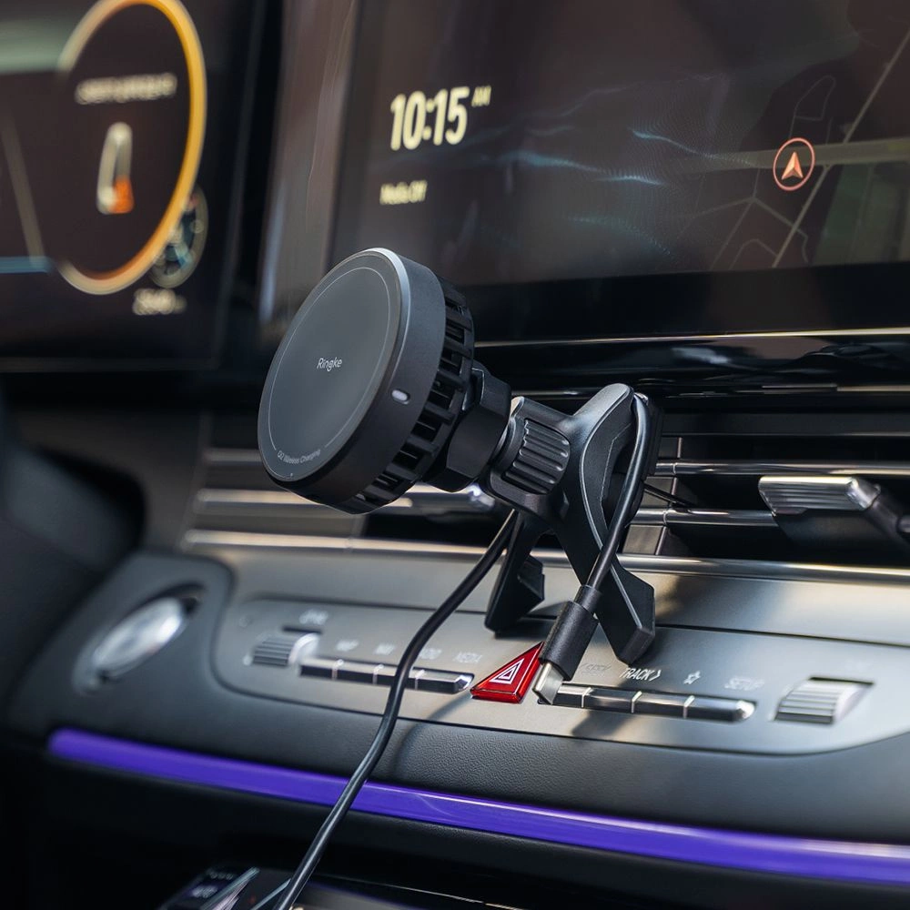 Ringke Peltier QI2 MagSafe 15W Wireless Car Charger for Air Vent - Blackeng
