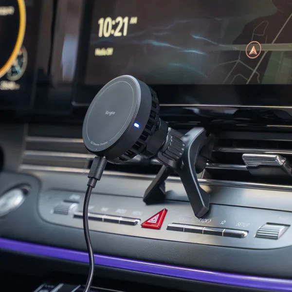 Ringke Peltier QI2 MagSafe 15W Wireless Car Charger for Air Vent - Blackeng