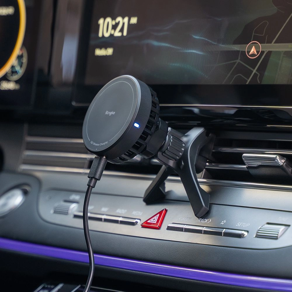 Ringke Peltier QI2 MagSafe 15W Wireless Car Charger for Air Vent - Blackeng