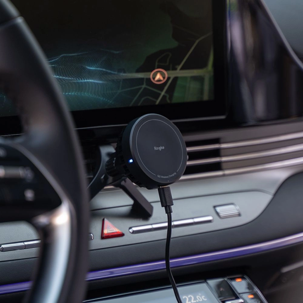 Ringke Peltier QI2 MagSafe 15W Wireless Car Charger for Air Vent - Blackeng
