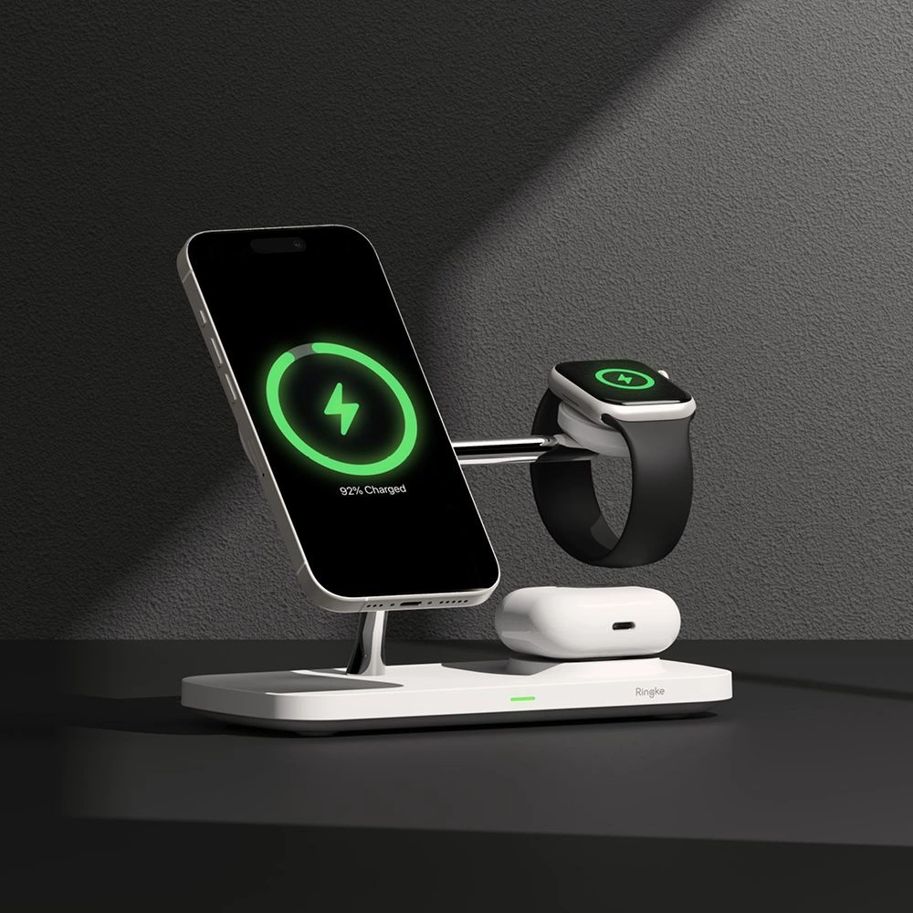Ringke 3in1 QI2 MagSafe Wireless Charger - Whiteeng