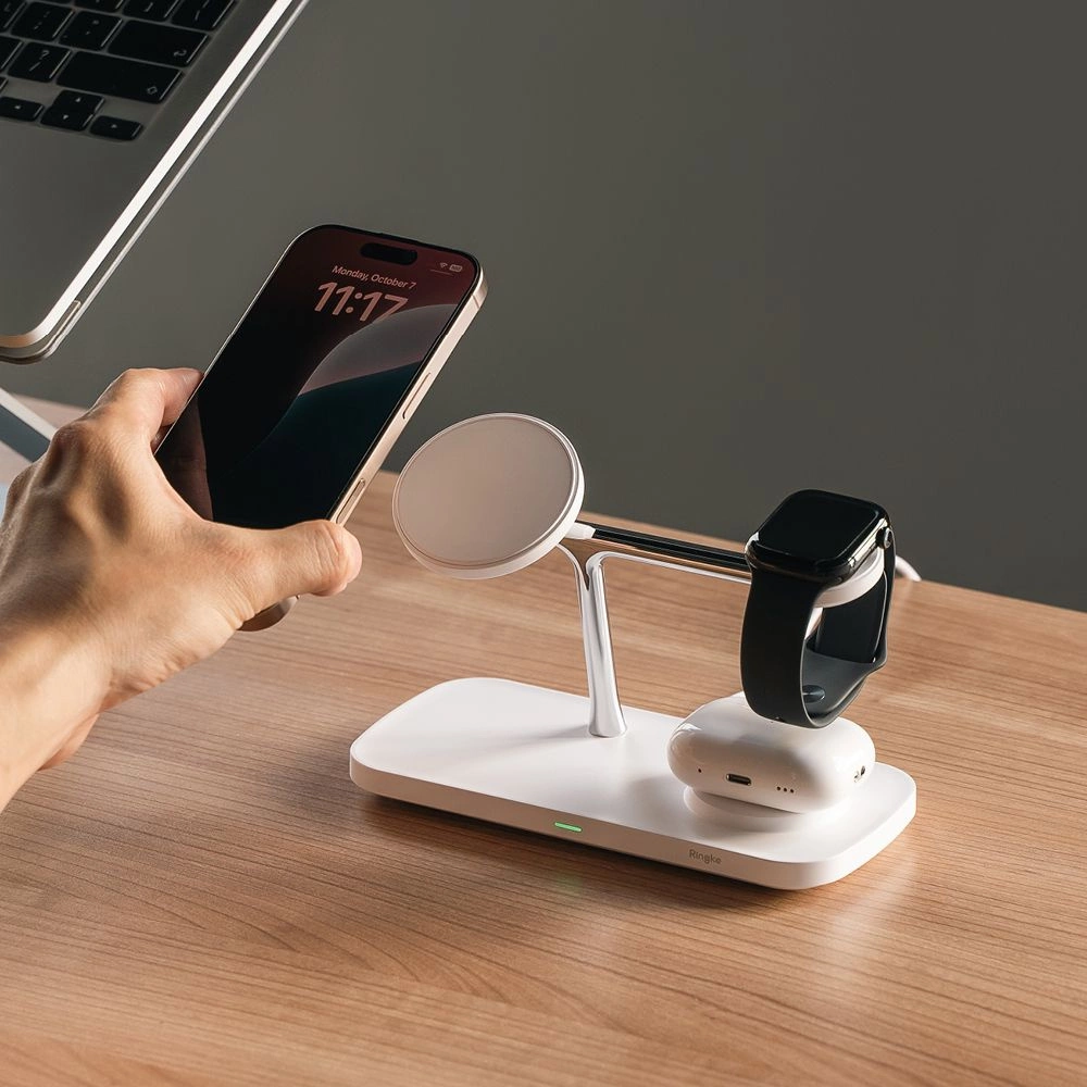 Ringke 3in1 QI2 MagSafe Wireless Charger - Whiteeng