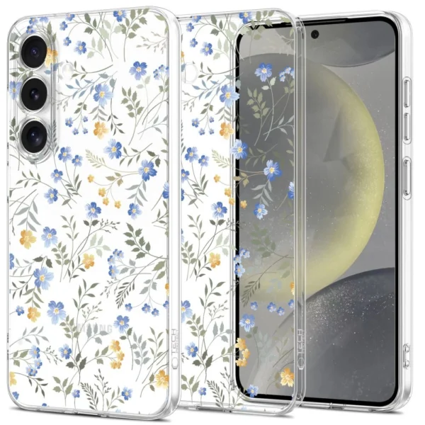 Tech-Protect FlexAir Case for Samsung Galaxy S25 - Daisies with Leaveseng