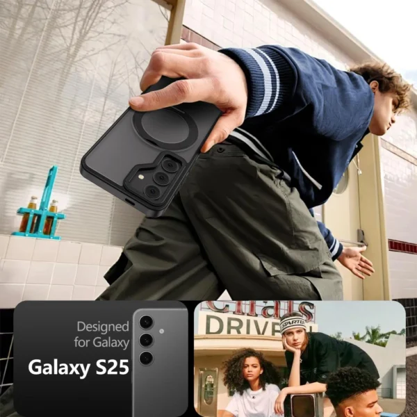 Tech-Protect MagMat MagSafe Case for Samsung Galaxy S25 - Matte Blackeng