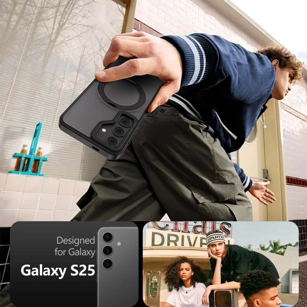 Tech-Protect MagMat MagSafe Case for Samsung Galaxy S25 - Matte Blackeng