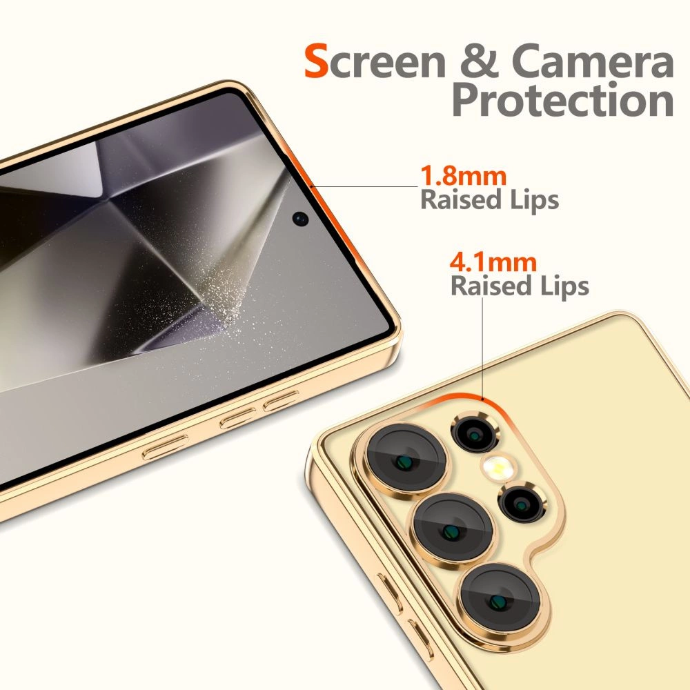 Tech-Protect MagFlex MagSafe Case for Samsung Galaxy S25 Ultra - Transparent Goldeng