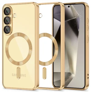 Tech-Protect MagFlex MagSafe Case for Samsung Galaxy S25 - Transparent Goldeng
