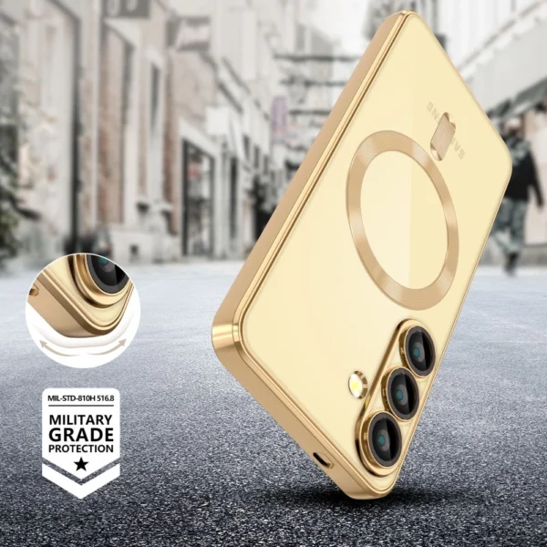 Tech-Protect MagFlex MagSafe Case for Samsung Galaxy S25 - Transparent Goldeng