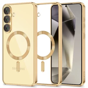 Tech-Protect MagFlex MagSafe Case for Samsung Galaxy S25+ - Transparent Goldeng