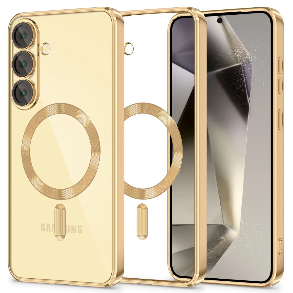 Tech-Protect MagFlex MagSafe Case for Samsung Galaxy S25+ - Transparent Goldeng