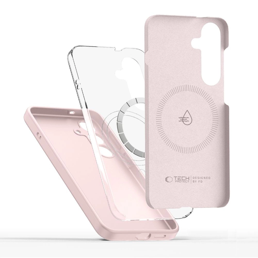 Tech-Protect Liquid Silicone MagSafe Case for Samsung Galaxy S25 - Pinkeng