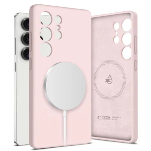 Tech-Protect Liquid Silicone MagSafe Case for Samsung Galaxy S25 Ultra - Pinkeng