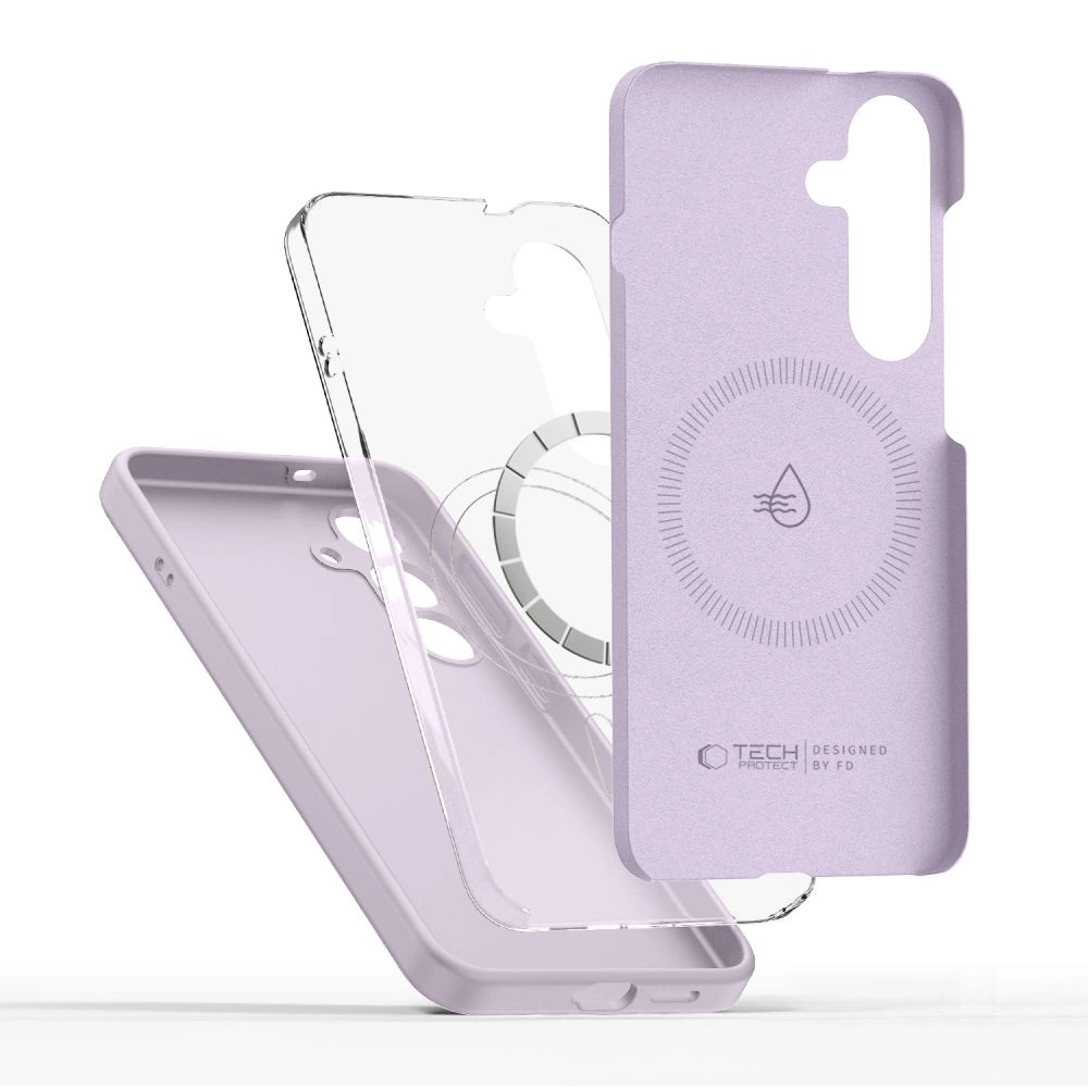 Tech-Protect Liquid Silicone MagSafe Case for Samsung Galaxy S25 - Purpleeng