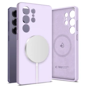 Tech-Protect Liquid Silicone MagSafe Case for Samsung Galaxy S25+ - Purpleeng