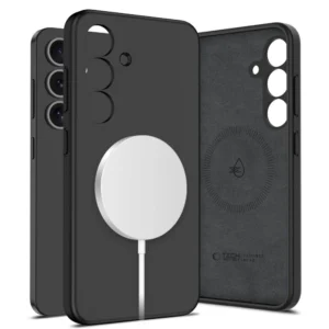 Tech-Protect Liquid Silicone MagSafe Case for Samsung Galaxy S25+ - Blackeng