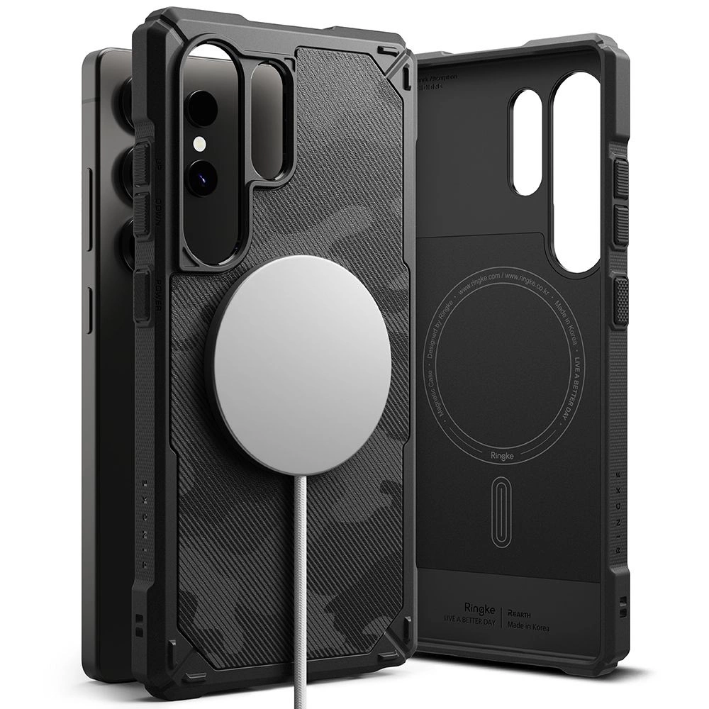 Ringke Rugged Gear MagSafe Case for Samsung Galaxy S25 Ultra - Black Camoeng