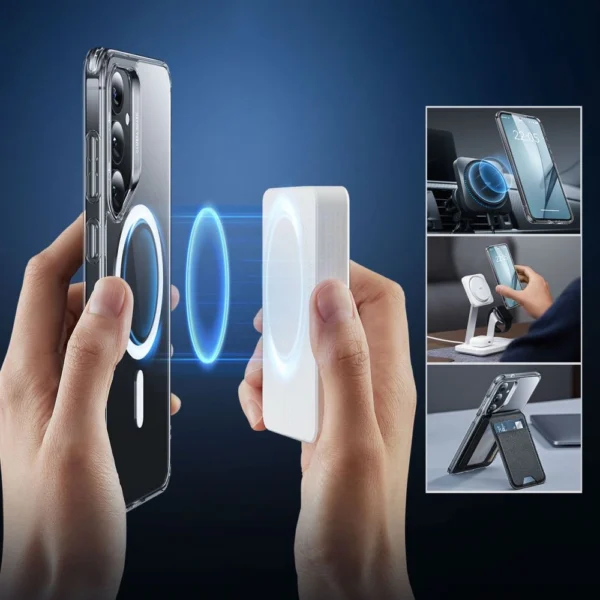 ESR Classic Hybrid Halolock MagSafe Case for Samsung Galaxy S25+ - Transparenteng