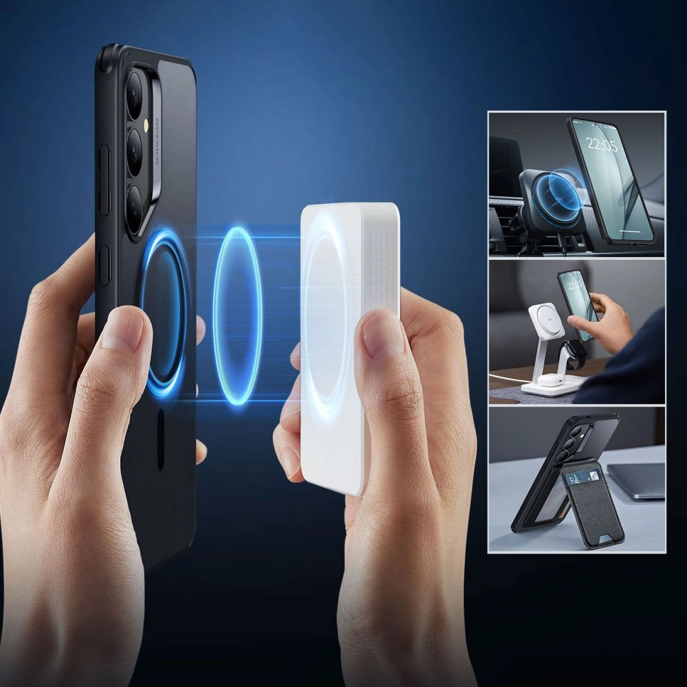 ESR Classic Hybrid Halolock MagSafe Case for Samsung Galaxy S25+ - Translucent Blackeng