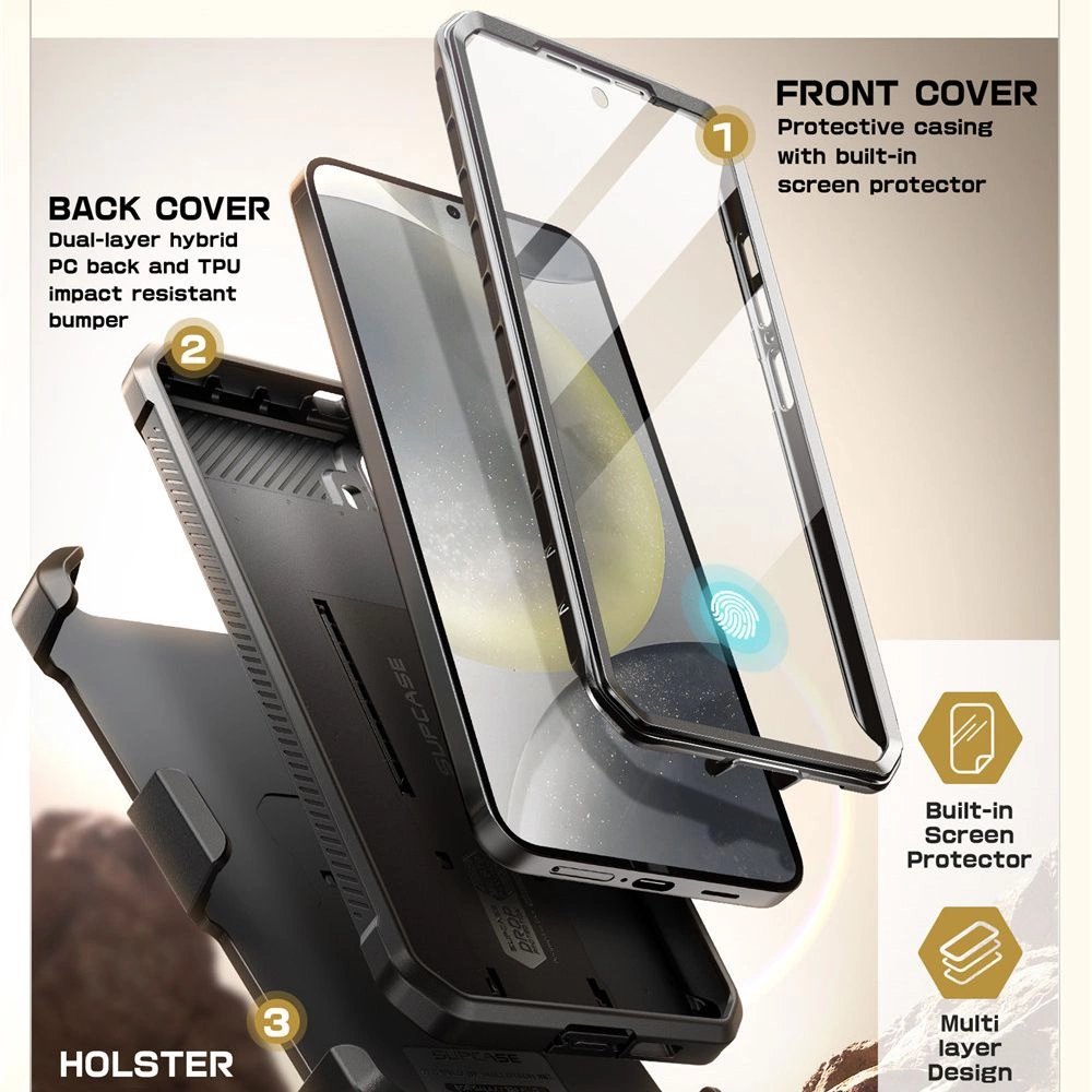 Supcase Unicorn Beetle Pro 2-set Case for Samsung Galaxy S25+ - Blackeng