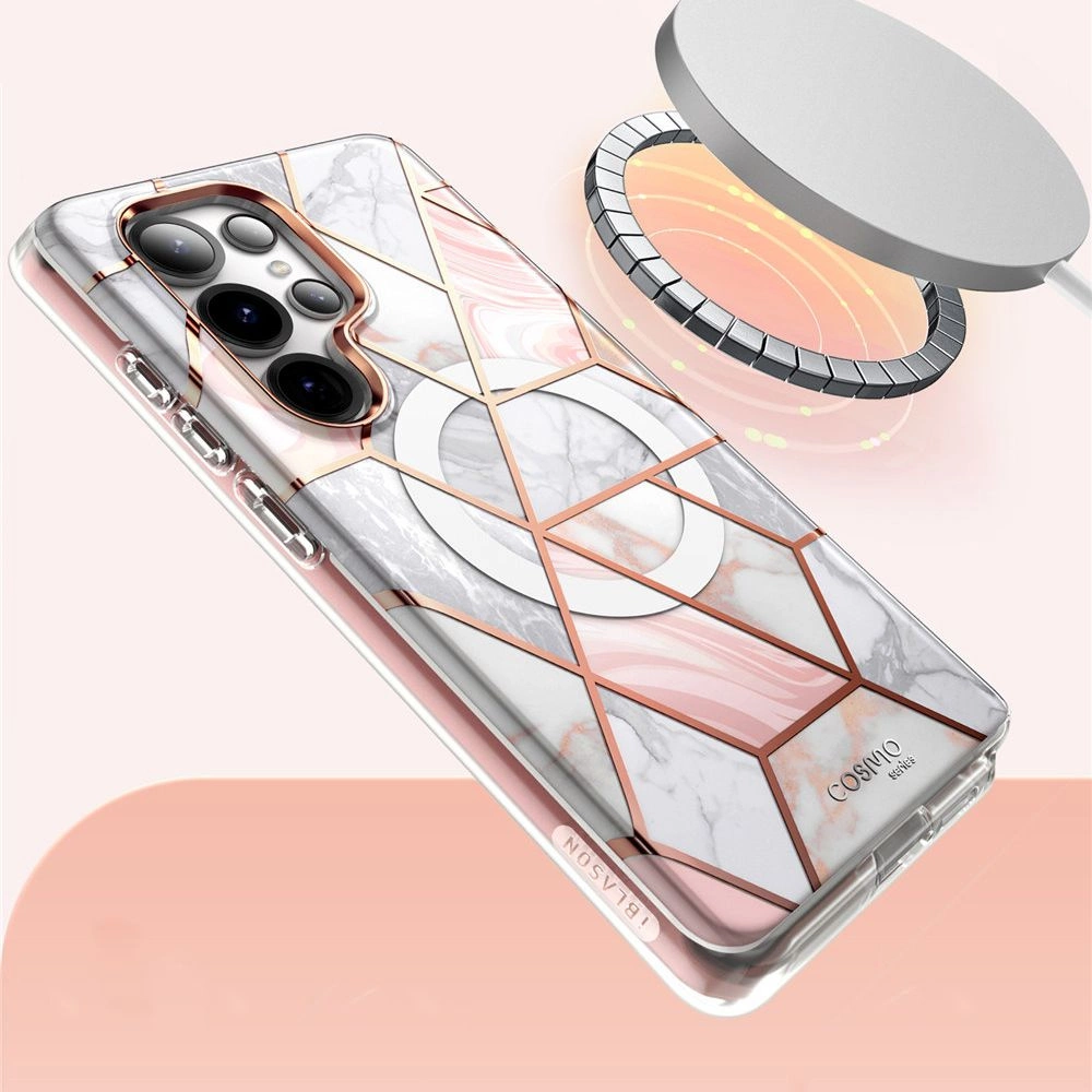 Supcase Cosmo Mag Case for Samsung Galaxy S25 Ultra - Marble Pinkeng