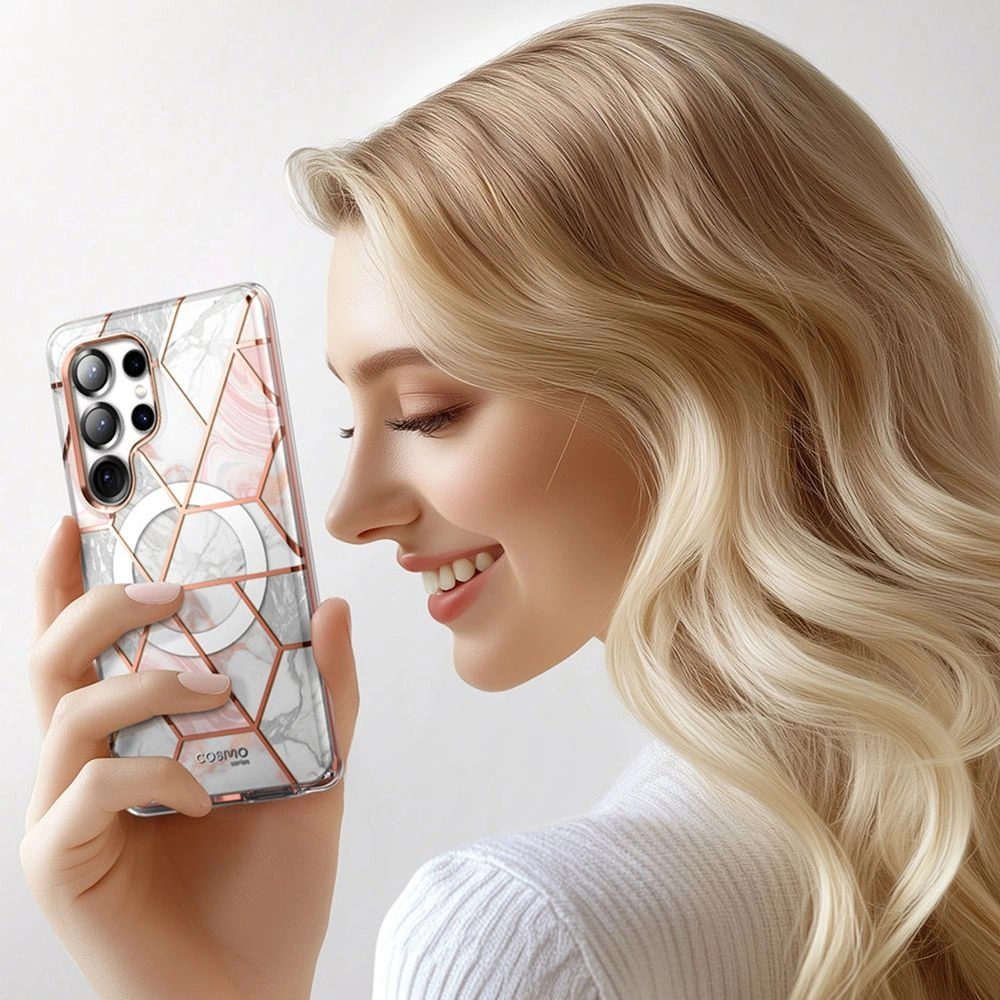Supcase Cosmo Mag Case for Samsung Galaxy S25 Ultra - Marble Pinkeng