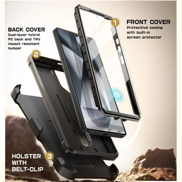 Supcase Unicorn Beetle Pro Case for Samsung Galaxy S25 Ultra - Blackeng
