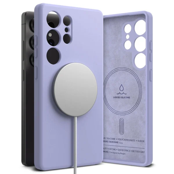Ringke Silicone MagSafe Case for Samsung Galaxy S25 Ultra - Purpleeng