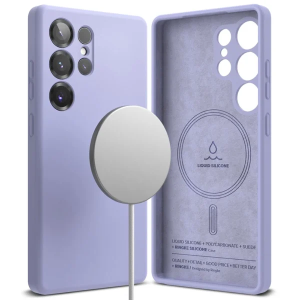 Ringke Silicone MagSafe Case for Samsung Galaxy S25 Ultra - Purpleeng