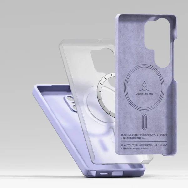 Ringke Silicone MagSafe Case for Samsung Galaxy S25 Ultra - Purpleeng
