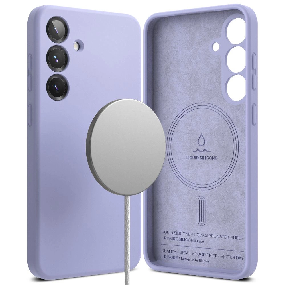 Ringke Silicone MagSafe Case for Samsung Galaxy S25 - Purpleeng
