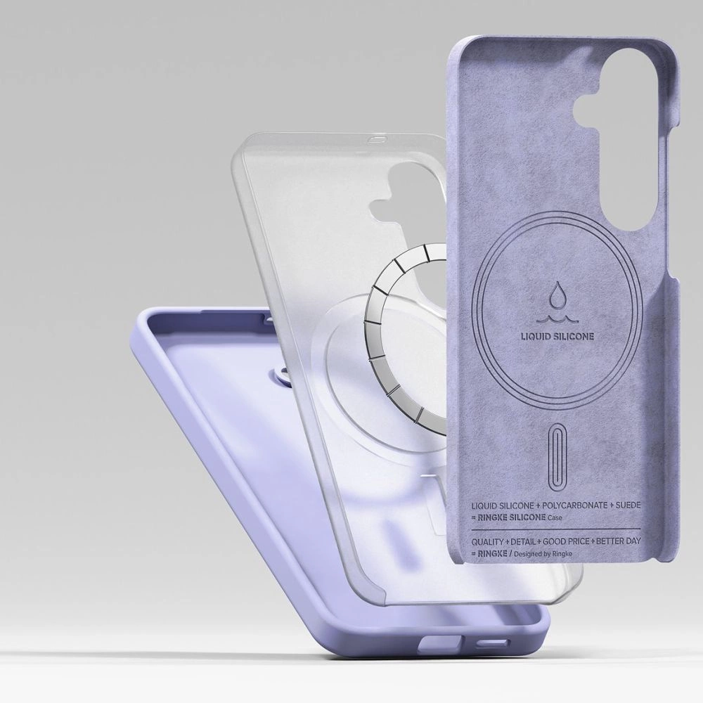 Ringke Silicone MagSafe Case for Samsung Galaxy S25 - Purpleeng