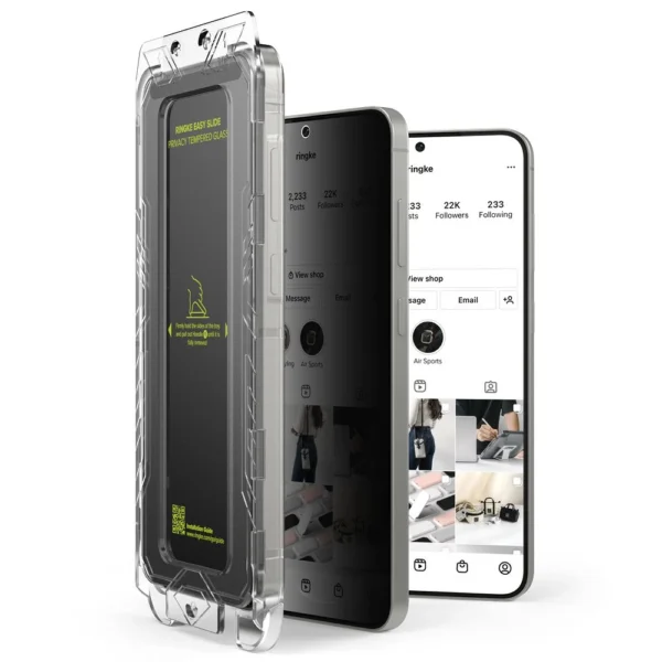 Ringke Easy Slide 2-pack Privacy Glass for Samsung Galaxy S25+eng