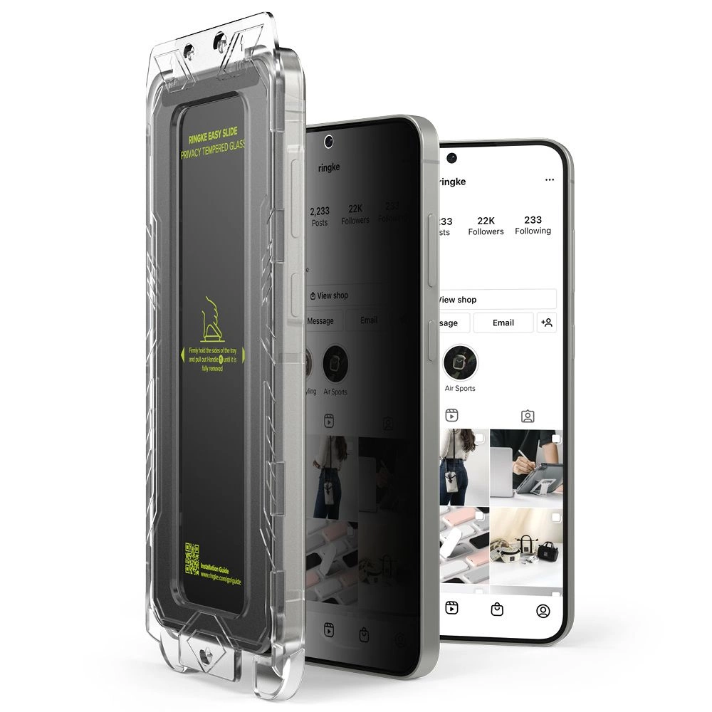 Ringke Easy Slide 2-pack Privacy Glass for Samsung Galaxy S25eng