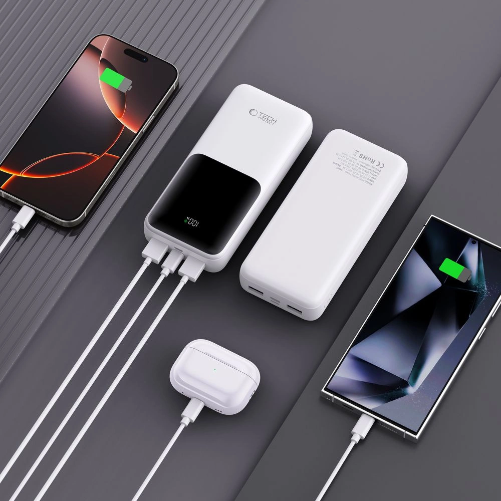 Powerbank Tech-Protect PB02 20000mAh 22.5W - whiteeng