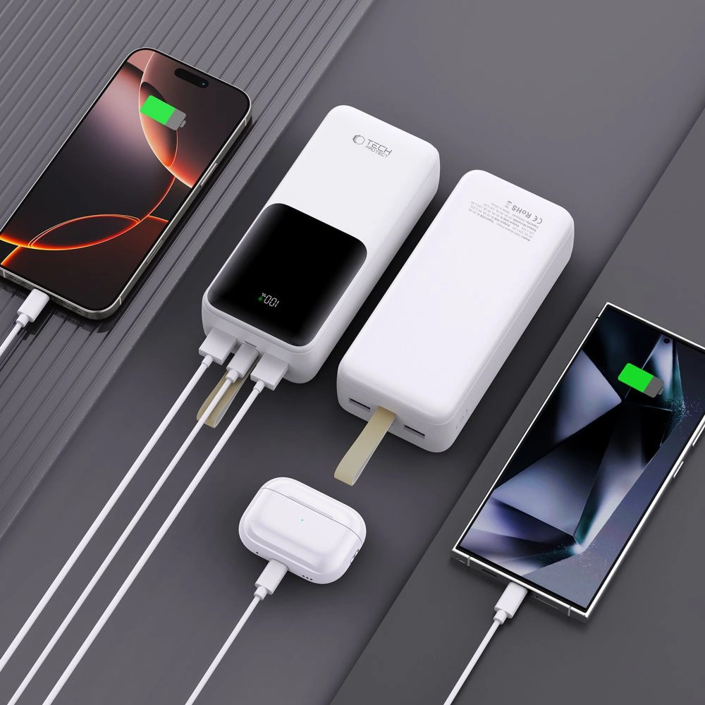 Powerbank Tech-Protect PB03 30000mAh 22.5W - whiteeng