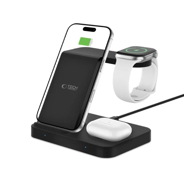 Tech-Protect QI15W-A37 3in1 Induction Wireless Charger 15W - Blackeng