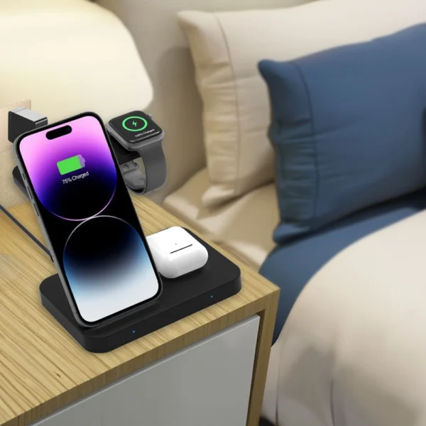 Tech-Protect QI15W-A37 3in1 Induction Wireless Charger 15W - Blackeng