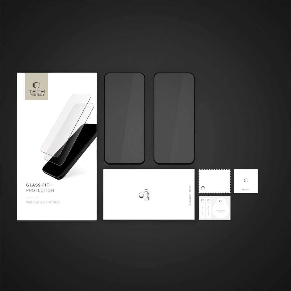 Tech-Protect Glass Fit+ 2-Pack Tempered Glass for Motorola Moto G15 / G15 Power / G05 / E15 - Blackeng