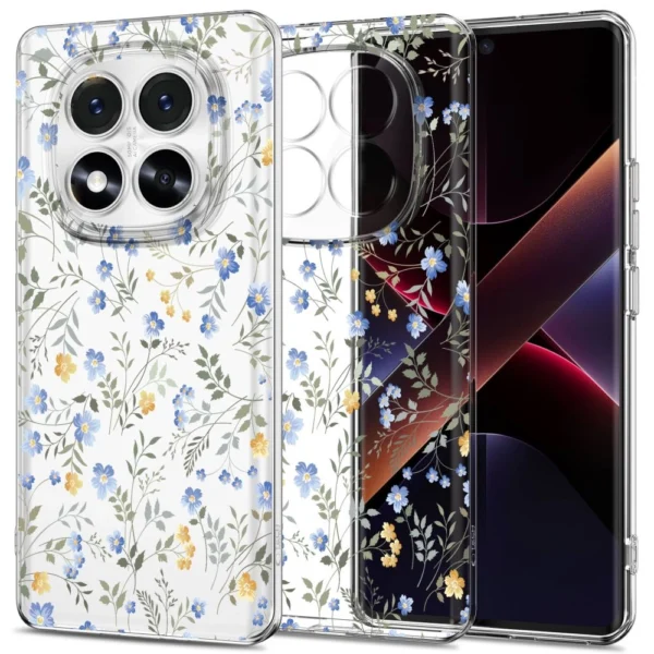 Tech-Protect FlexAir Case for Xiaomi Redmi Note 14 Pro 5G / Poco X7 5G - Daisies with Leaveseng