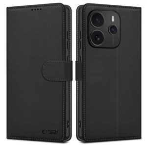 Tech-Protect Wallet Case for Xiaomi Redmi Note 14 5G - Matte Blackeng