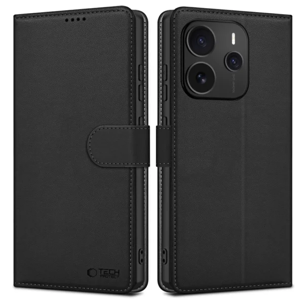 Tech-Protect Wallet Case for Xiaomi Redmi Note 14 5G - Matte Blackeng