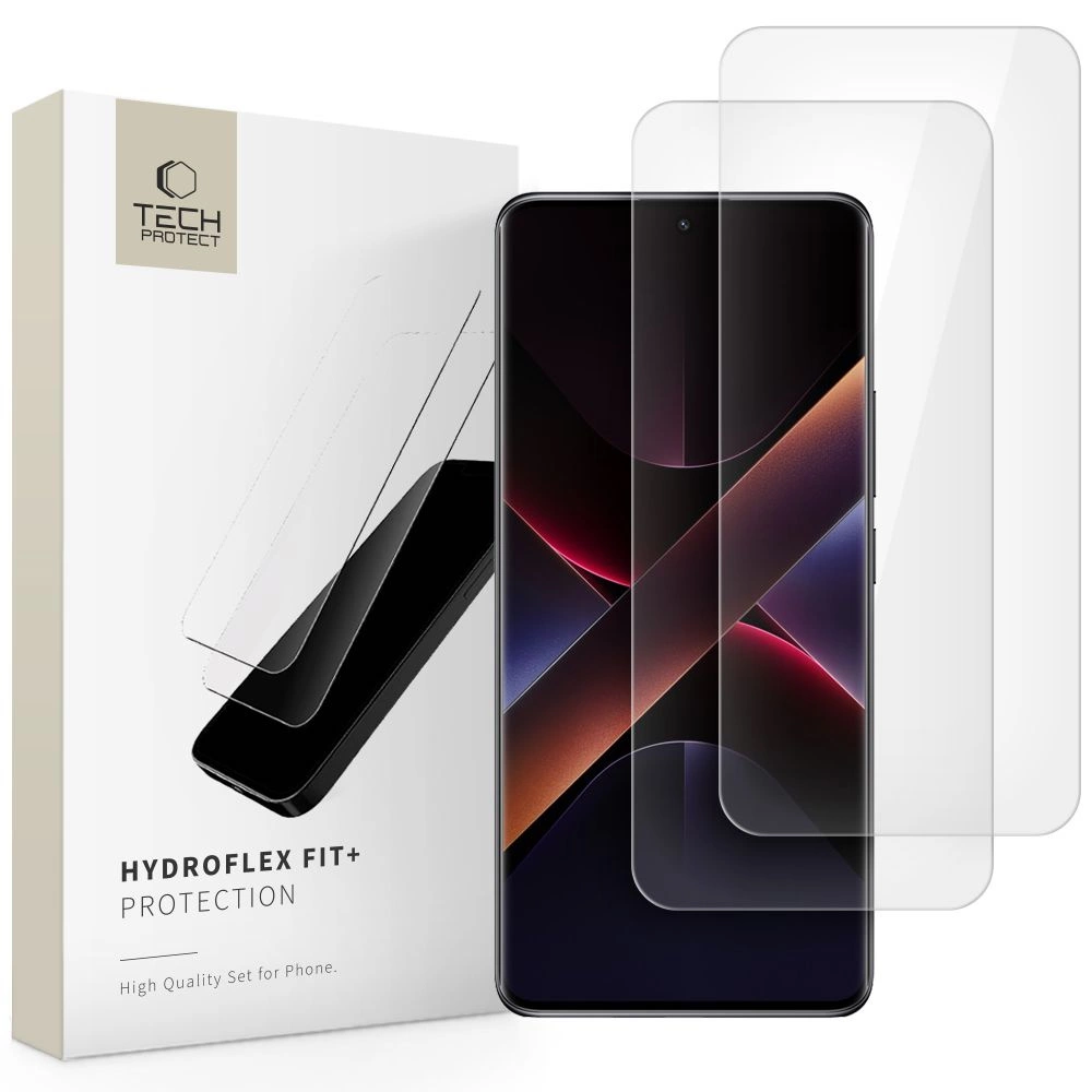 Tech-Protect Hydroflex Fit+2-Pack Hydrogel Film for Xiaomi Redmi Note 14 Pro 5G / 14 Pro+ 5G / Poco X7 5G - Transparenteng
