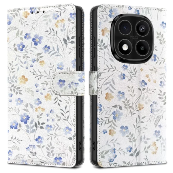 Tech-Protect Wallet Case for Xiaomi Redmi Note 14 Pro 5G / 14 Pro+ 5G / Poco X7 5G - Daisies with Leaveseng