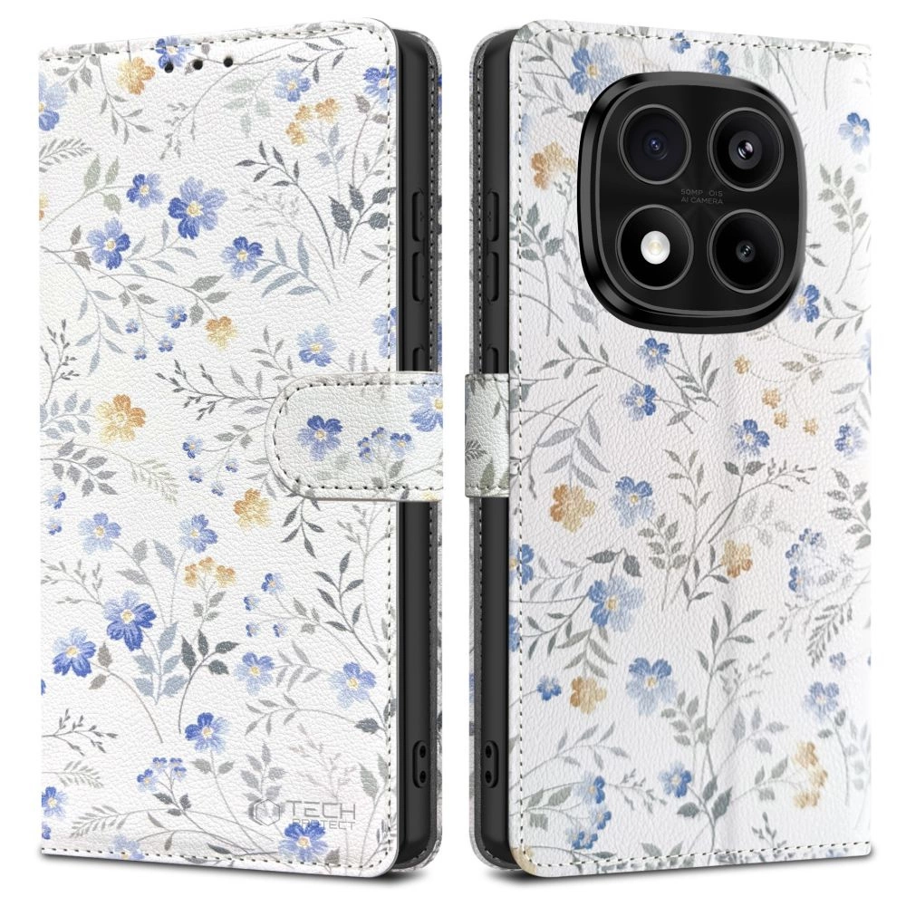 Tech-Protect Wallet Case for Xiaomi Redmi Note 14 Pro 5G / 14 Pro+ 5G / Poco X7 5G - Daisies with Leaveseng
