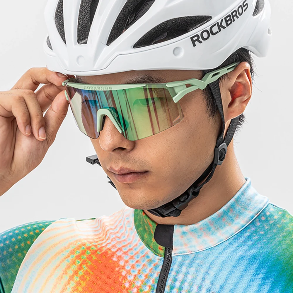 Rockbros Photochromic Cycling Glasses with UV Protection and Corrective Insert - Whiteeng