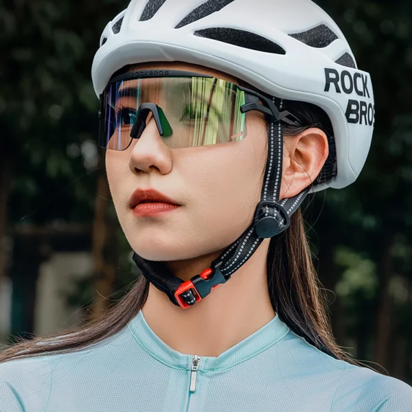 Rockbros Photochromic Cycling Glasses with UV Protection and Corrective Insert - Whiteeng