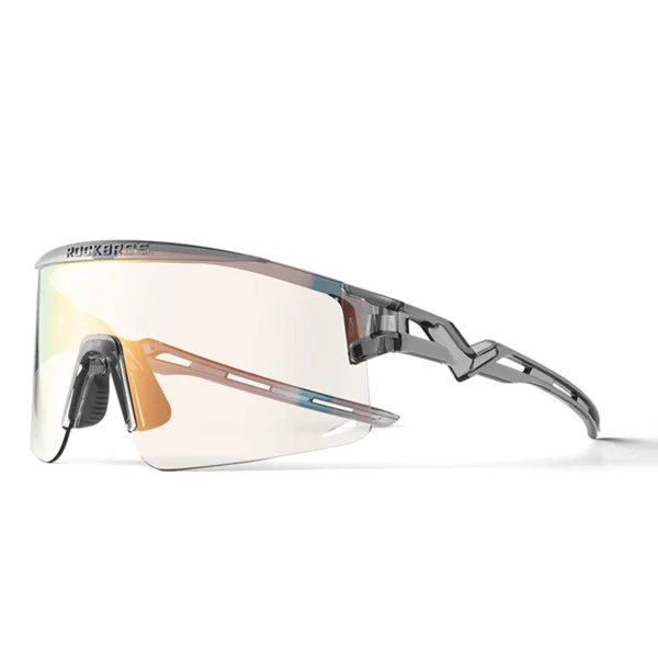 Rockbros Cycling Glasses Photochromic, with UV Protection and Corrective Insert - Transparent Blackeng