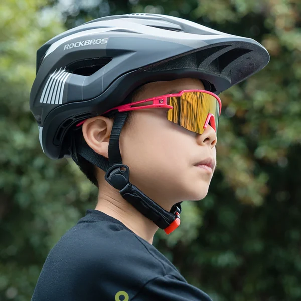 Rockbros Kids Cycling Glasses, Polarized, UV Protection, Blackeng