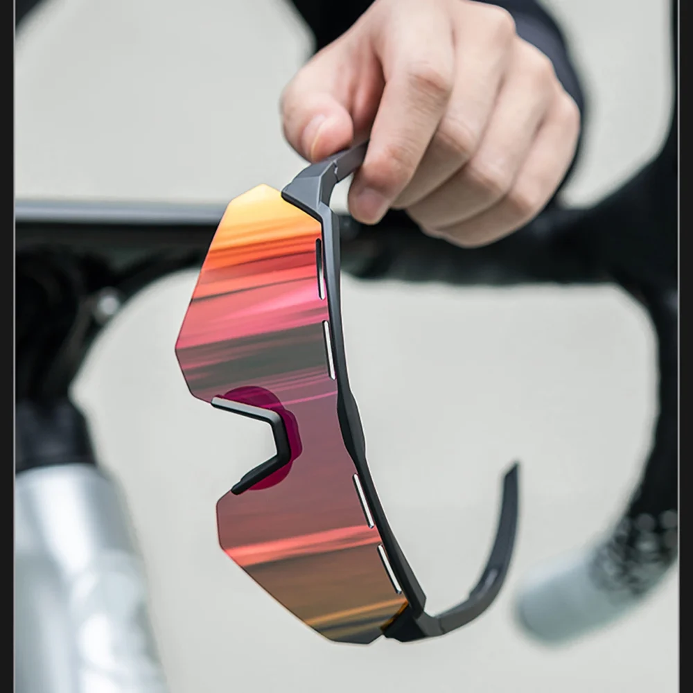 Rockbros Polarized Cycling Glasses with UV Protection and Corrective Insert - Grayeng