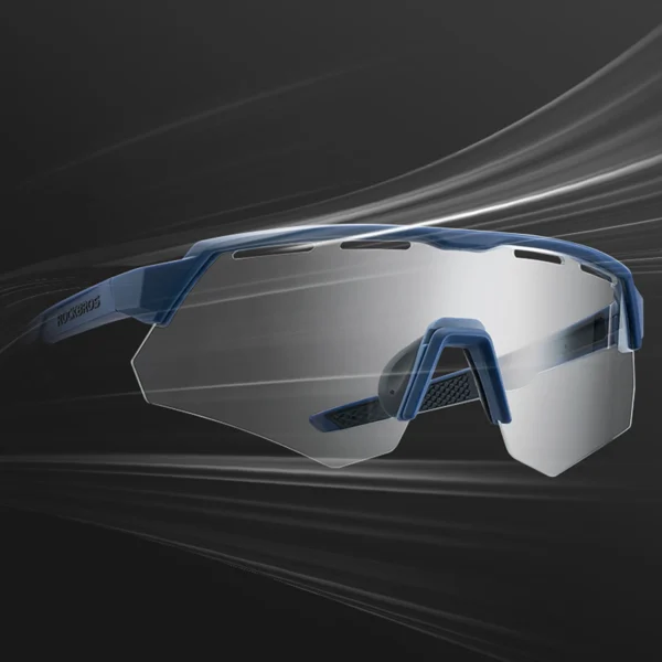 Rockbros Polarized Cycling Glasses with UV Protection and Corrective Insert - Purpleeng